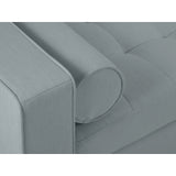 Aspen 5-Sitzer Ecksofa mit Schlaffunktion und Stauraum, Rechte Seite, aus Strukturierter Stoff in Blau (Melva 72), 240x175x96 cm von Cosmopolitan Design – Bild 8