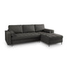 Aspen 5-Sitzer Ecksofa mit Schlaffunktion und Stauraum, Rechte Seite, aus Strukturierter Stoff in Dunkelgrau (Positano 95), 240x175x96 cm von Cosmopolitan Design – Bild 1