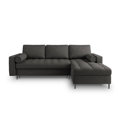 Aspen 5-Sitzer Ecksofa mit Schlaffunktion und Stauraum, Rechte Seite, aus Strukturierter Stoff in Dunkelgrau (Positano 95), 240x175x96 cm von Cosmopolitan Design – Bild 2
