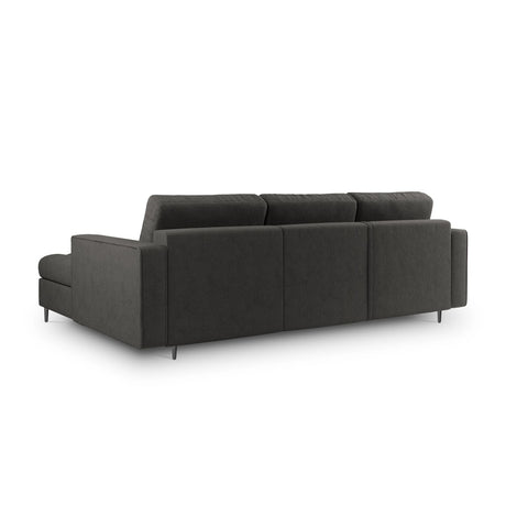 Aspen 5-Sitzer Ecksofa mit Schlaffunktion und Stauraum, Rechte Seite, aus Strukturierter Stoff in Dunkelgrau (Positano 95), 240x175x96 cm von Cosmopolitan Design – Bild 3