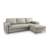Aspen 5-Sitzer Ecksofa mit Schlaffunktion und Stauraum, Rechte Seite, aus Strukturierter Stoff in Hellgrau (Positano 83), 240x175x96 cm von Cosmopolitan Design – Bild 1