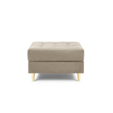 Aspen Pouf aus Samt in Dunkelbeige (Salvador 2), 60x70x46 cm von Cosmopolitan Design – Bild 2