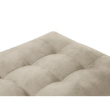 Aspen Pouf aus Samt in Dunkelbeige (Salvador 2), 60x70x46 cm von Cosmopolitan Design – Bild 3