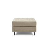 Aspen Pouf aus Samt in Dunkelbeige (Salvador 2), 60x70x46 cm von Cosmopolitan Design – Bild 2