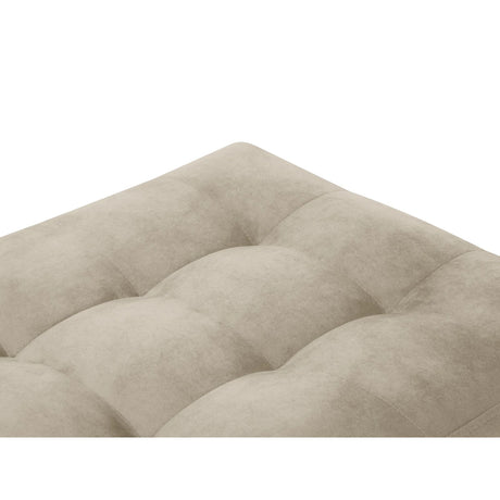 Aspen Pouf aus Samt in Dunkelbeige (Salvador 2), 60x70x46 cm von Cosmopolitan Design – Bild 3