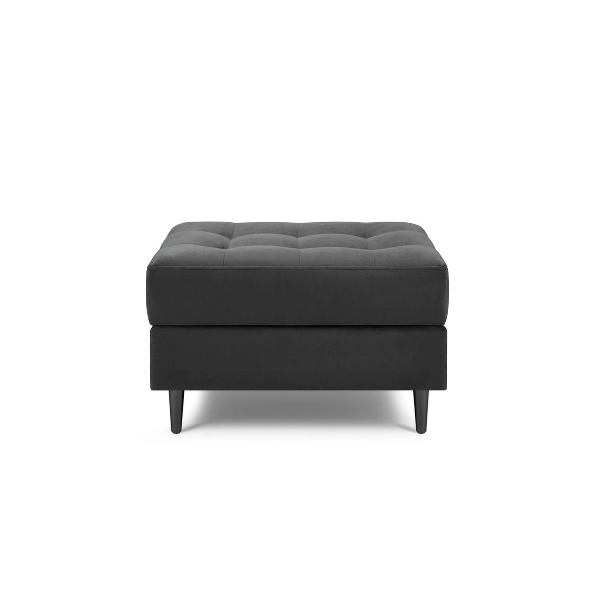 Aspen Pouf aus Samt in Dunkelgrau (Salvador 18), 60x70x46 cm von Cosmopolitan Design – Bild 2