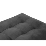 Aspen Pouf aus Samt in Dunkelgrau (Salvador 18), 60x70x46 cm von Cosmopolitan Design – Bild 3