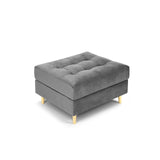 Aspen Pouf aus Samt in Grau (Salvador 17), 60x70x46 cm von Cosmopolitan Design – Bild 1