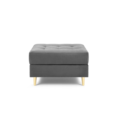 Aspen Pouf aus Samt in Grau (Salvador 17), 60x70x46 cm von Cosmopolitan Design – Bild 2