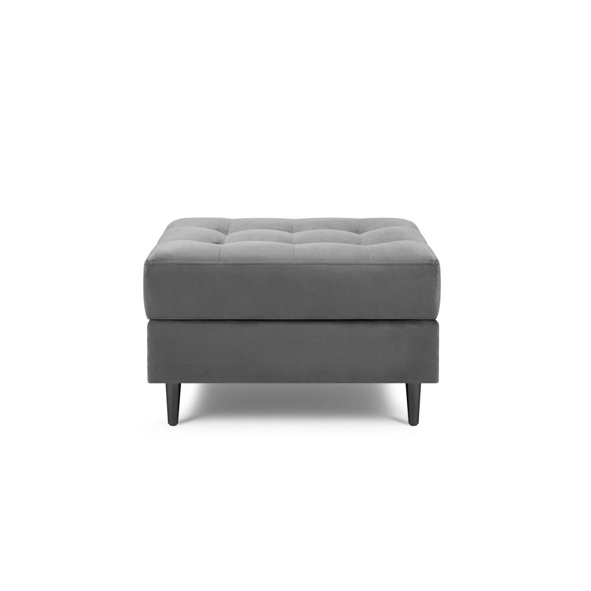 Aspen Pouf aus Samt in Grau (Salvador 17), 60x70x46 cm von Cosmopolitan Design – Bild 2