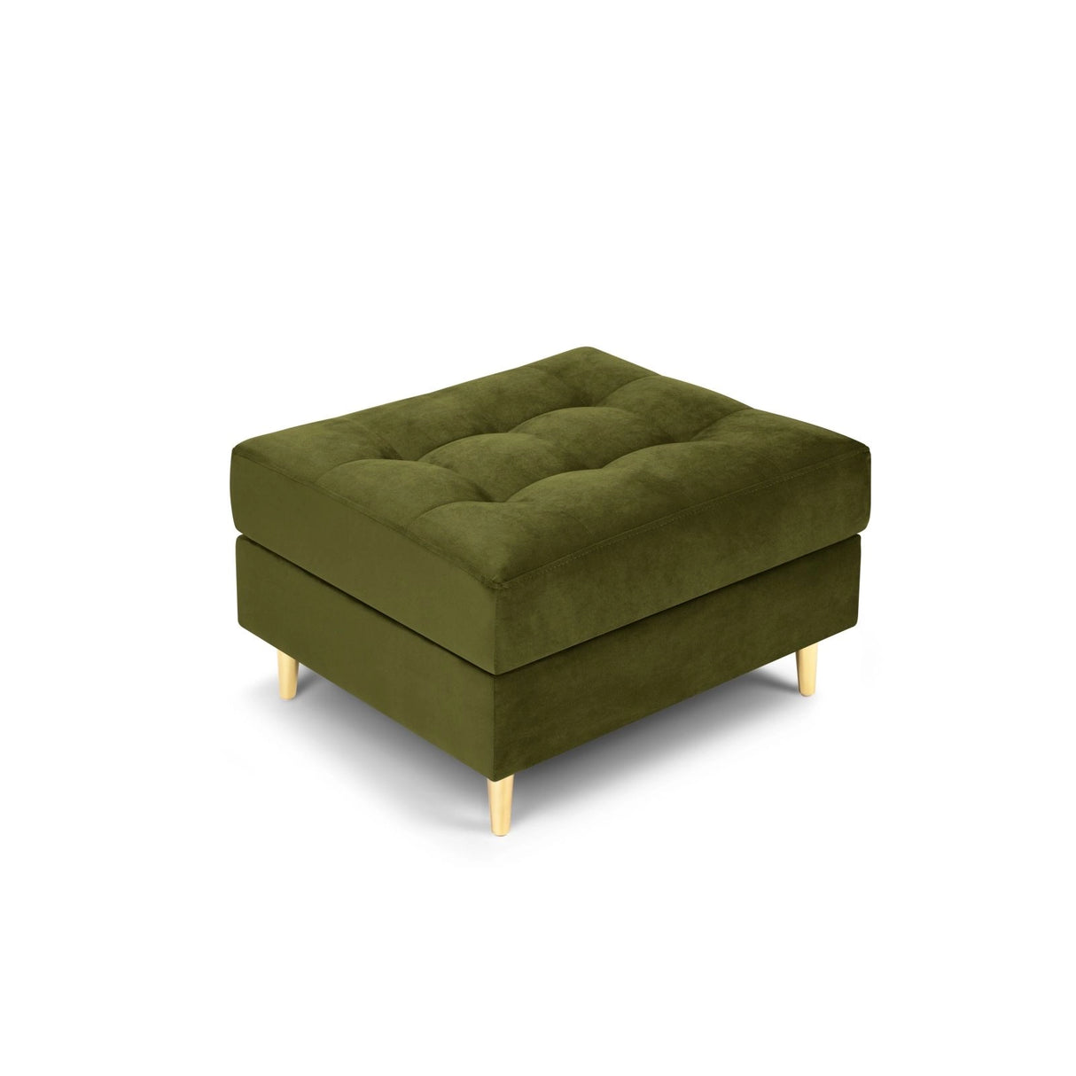 Aspen Pouf aus Samt in Grün (Salvador 8), 60x70x46 cm von Cosmopolitan Design – Bild 1