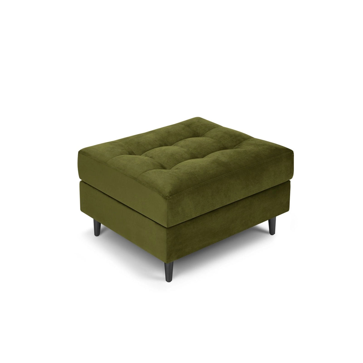 Aspen Pouf aus Samt in Grün (Salvador 8), 60x70x46 cm von Cosmopolitan Design – Bild 1