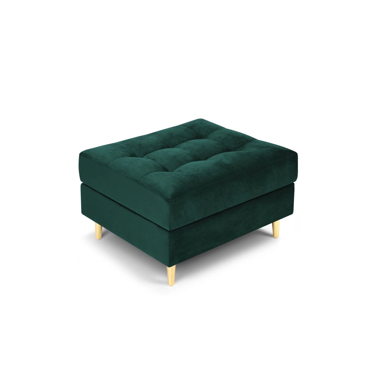 Aspen Pouf aus Samt in Petrol (Salvador 6), 60x70x46 cm von Cosmopolitan Design – Bild 1