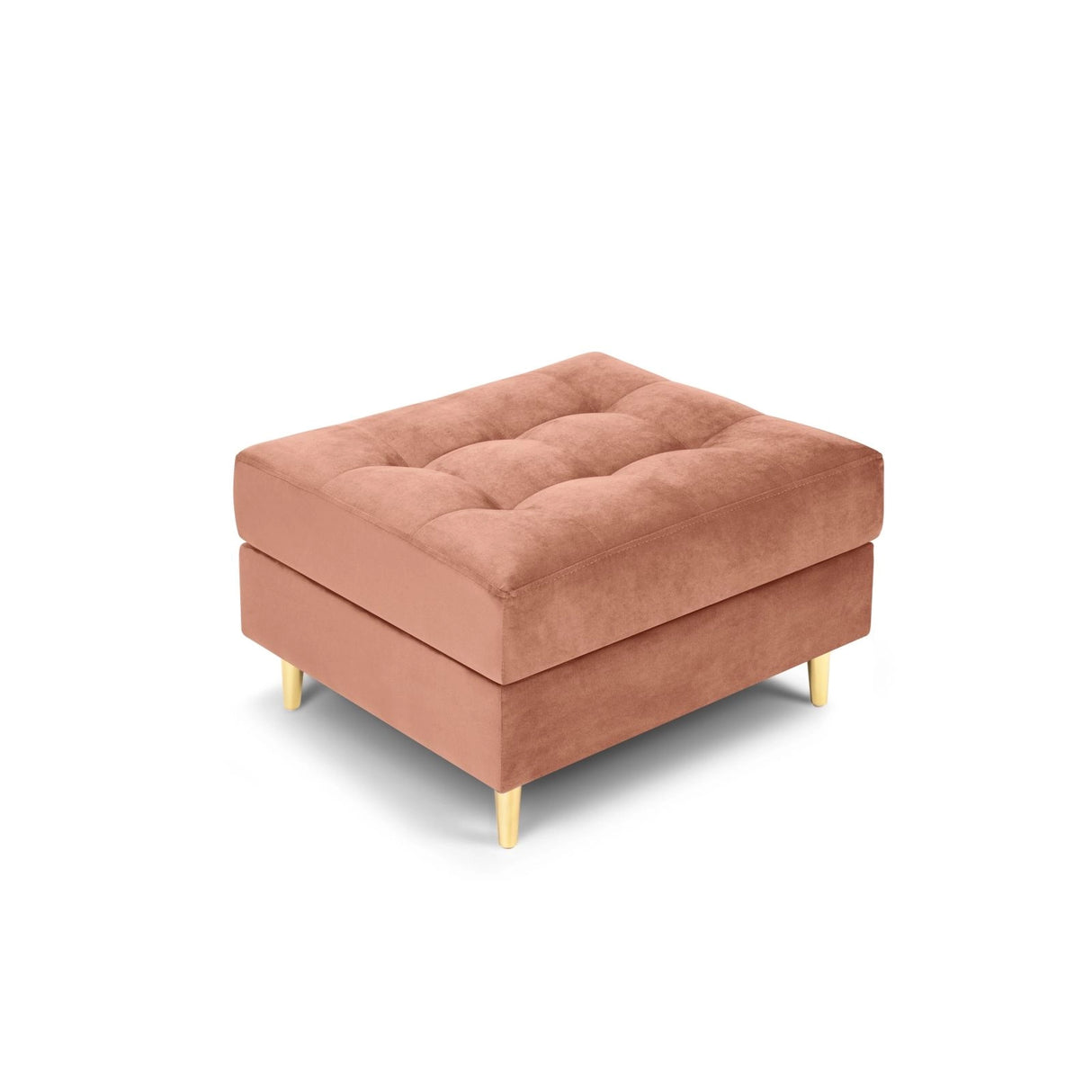 Aspen Pouf aus Samt in Rosa (Salvador 11), 60x70x46 cm von Cosmopolitan Design – Bild 1