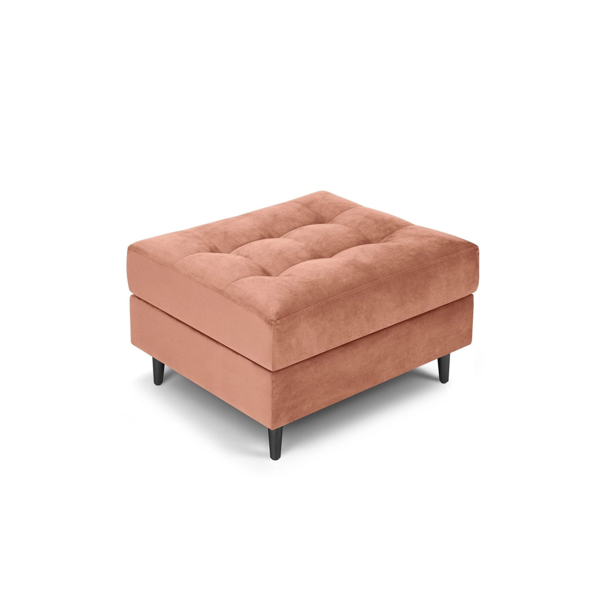 Aspen Pouf aus Samt in Rosa (Salvador 11), 60x70x46 cm von Cosmopolitan Design – Bild 1