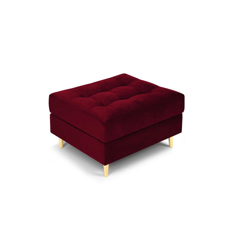 Aspen Pouf aus Samt in Rot (Salvador 13), 60x70x46 cm von Cosmopolitan Design – Bild 1