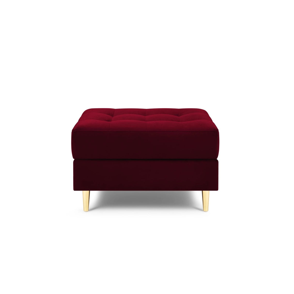 Aspen Pouf aus Samt in Rot (Salvador 13), 60x70x46 cm von Cosmopolitan Design – Bild 2