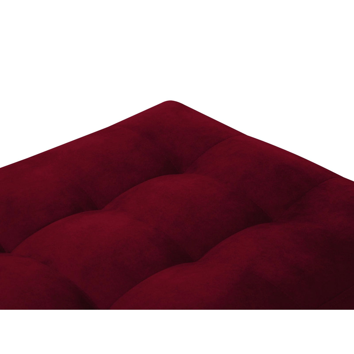 Aspen Pouf aus Samt in Rot (Salvador 13), 60x70x46 cm von Cosmopolitan Design – Bild 3