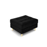 Aspen Pouf aus Samt in Schwarz (Salvador 19), 60x70x46 cm von Cosmopolitan Design – Bild 1