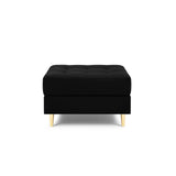 Aspen Pouf aus Samt in Schwarz (Salvador 19), 60x70x46 cm von Cosmopolitan Design – Bild 2