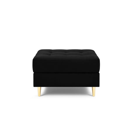 Aspen Pouf aus Samt in Schwarz (Salvador 19), 60x70x46 cm von Cosmopolitan Design – Bild 2