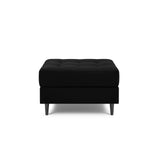 Aspen Pouf aus Samt in Schwarz (Salvador 19), 60x70x46 cm von Cosmopolitan Design – Bild 2