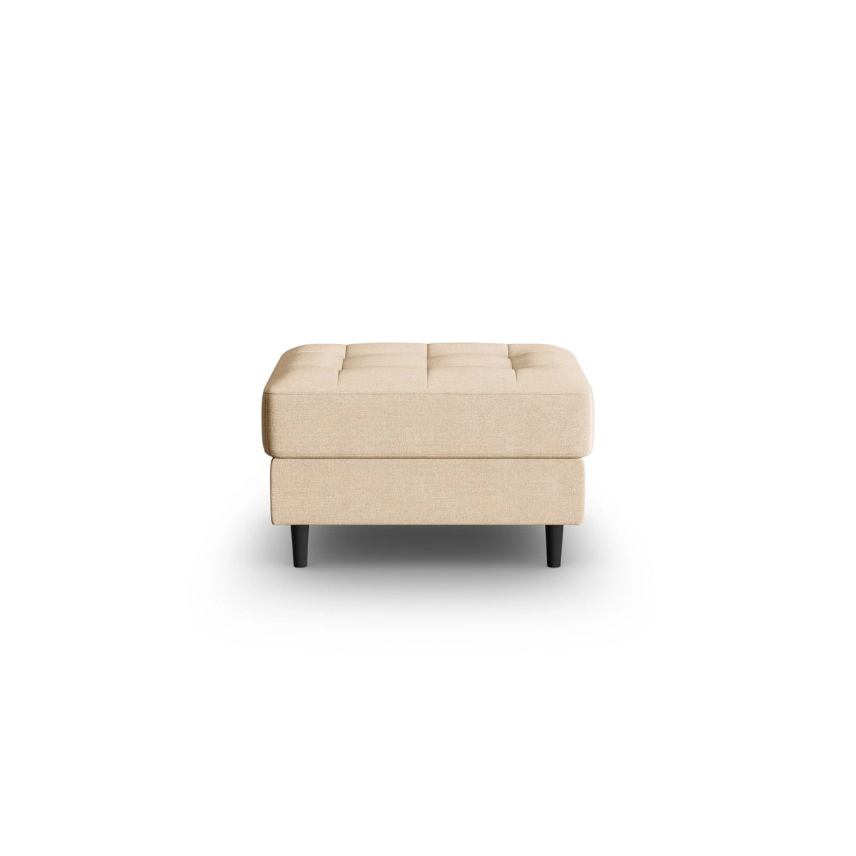Aspen Pouf aus Strukturierter Stoff in Beige (Melva 06), 60x70x46 cm von Cosmopolitan Design – Bild 1