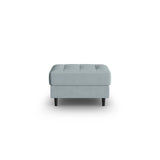 Aspen Pouf aus Strukturierter Stoff in Blau (Melva 72), 60x70x46 cm von Cosmopolitan Design – Bild 1