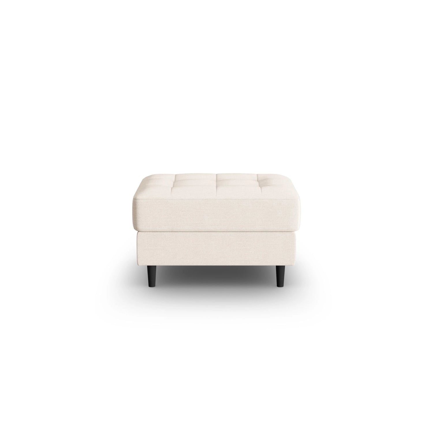 Aspen Pouf aus Strukturierter Stoff in Hellbeige (Melva 02), 60x70x46 cm von Cosmopolitan Design – Bild 1