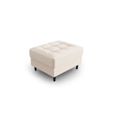 Aspen Pouf aus Strukturierter Stoff in Hellbeige (Melva 02), 60x70x46 cm von Cosmopolitan Design – Bild 2