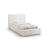 Asti Bett mit Kopfteil und Stauraum, aus Chenille (PeHa02) in Leichtes Beige, 90x200 cm von Cosmopolitan Design – Bild 1
