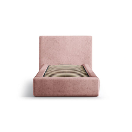 Asti Bett mit Kopfteil und Stauraum, aus Chenille (PeHa63) in Rosa, 90x200 cm von Cosmopolitan Design – Bild 3