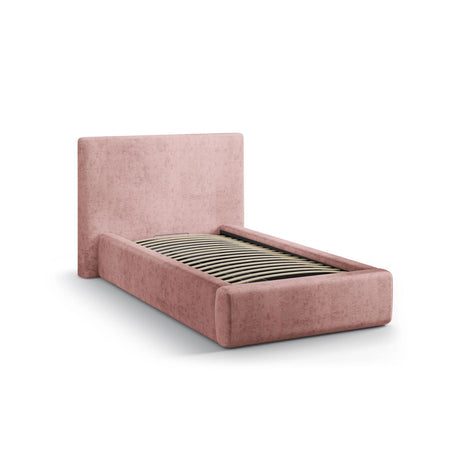 Asti Bett mit Kopfteil und Stauraum, aus Chenille (PeHa63) in Rosa, 90x200 cm von Cosmopolitan Design – Bild 4