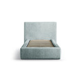 Asti Bett mit Kopfteil und Stauraum, aus Chenille (PeHa72) in Hellblau, 90x200 cm von Cosmopolitan Design – Bild 3