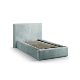 Asti Bett mit Kopfteil und Stauraum, aus Chenille (PeHa72) in Hellblau, 90x200 cm von Cosmopolitan Design – Bild 4
