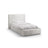 Asti Bett mit Kopfteil und Stauraum, aus Chenille (PeHa80) in Hellgrau, 90x200 cm von Cosmopolitan Design – Bild 1