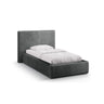 Asti Bett mit Kopfteil und Stauraum, aus Chenille (PeHa90) in Dunkelgrau, 90x200 cm von Cosmopolitan Design – Bild 1