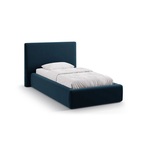 Asti Bett mit Kopfteil und Stauraum, aus Samt (Ma2211) in Marineblau, 90x200 cm von Cosmopolitan Design – Bild 1