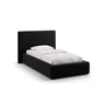 Asti Bett mit Kopfteil und Stauraum, aus Samt (Ma2219) in Schwarz, 90x200 cm von Cosmopolitan Design – Bild 1