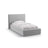 Asti Bett mit Kopfteil und Stauraum, aus Samt (Ma2239) in Hellgrau, 90x200 cm von Cosmopolitan Design – Bild 1