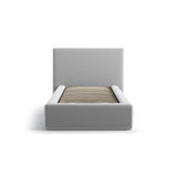 Asti Bett mit Kopfteil und Stauraum, aus Samt (Ma2239) in Hellgrau, 90x200 cm von Cosmopolitan Design – Bild 3