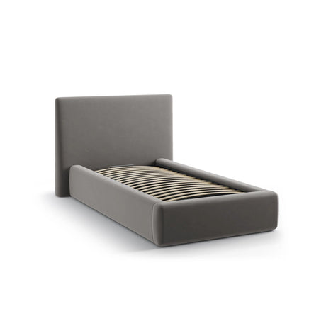Asti Bett mit Kopfteil und Stauraum, aus Samt (Ma2241) in Dunkelgrau, 90x200 cm von Cosmopolitan Design – Bild 4