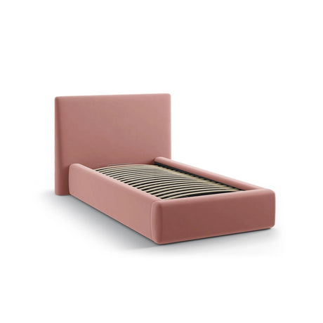 Asti Bett mit Kopfteil und Stauraum, aus Samt (Ma2257) in Rosa, 90x200 cm von Cosmopolitan Design – Bild 4