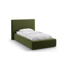 Asti Bett mit Kopfteil und Stauraum, aus Samt (Ma2295) in Armeegrün, 90x200 cm von Cosmopolitan Design – Bild 1