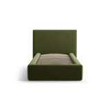 Asti Bett mit Kopfteil und Stauraum, aus Samt (Ma2295) in Armeegrün, 90x200 cm von Cosmopolitan Design – Bild 3