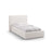 Asti Bett mit Kopfteil und Stauraum, aus Strukturierter Stoff (Mol02) in Leichtes Beige, 90x200 cm von Cosmopolitan Design – Bild 1