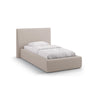 Asti Bett mit Kopfteil und Stauraum, aus Strukturierter Stoff (Mol11) in Cappuccino, 90x200 cm von Cosmopolitan Design – Bild 1