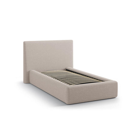 Asti Bett mit Kopfteil und Stauraum, aus Strukturierter Stoff (Mol11) in Cappuccino, 90x200 cm von Cosmopolitan Design – Bild 4