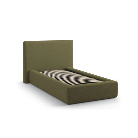 Asti Bett mit Kopfteil und Stauraum, aus Strukturierter Stoff (Mol38) in Grün, 90x200 cm von Cosmopolitan Design – Bild 4