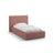 Asti Bett mit Kopfteil und Stauraum, aus Strukturierter Stoff (Mol63) in Dunkelrosa, 90x200 cm von Cosmopolitan Design – Bild 1